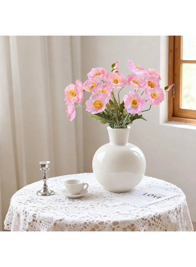 ShebSheb Artificial Flowers 3 PCS Poppy Silk Bouquet,for Wedding, Home, Party Decoration,Table Centerpiece Arrangement - Image 4